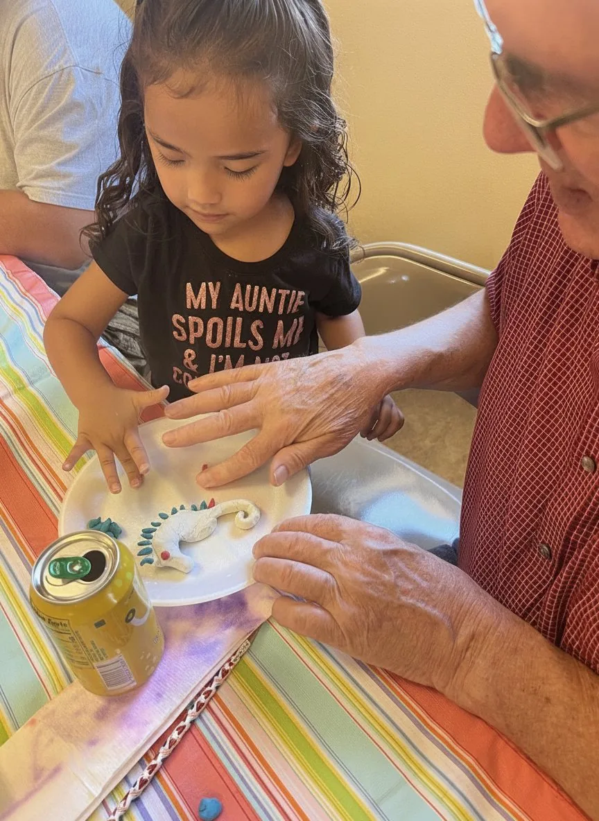 Kids making crafts together in the New Life Kids room